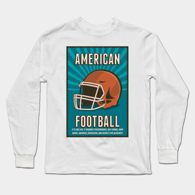 American Football Rugby Quote Long Sleeve T-Shirt by soulfulprintss8